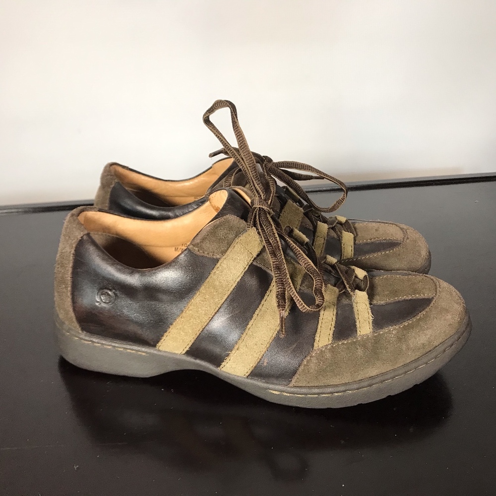 BORN men brown Leather Fashion sneaker
